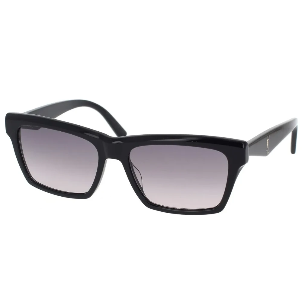 Saint Laurent Unisex Black Sunglasses, 56 Mm, Rectangular Monogram Sunglasses Sl M104