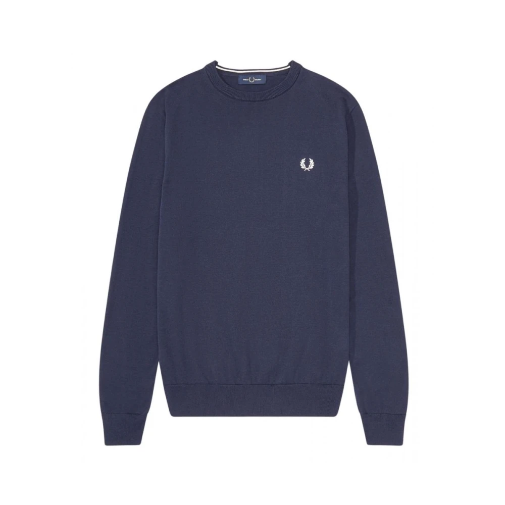 Fred Perry Men's Blue Classic Crew Neck Jumper - Sweatshirts - Xl - Sweatshirts & Hoodies