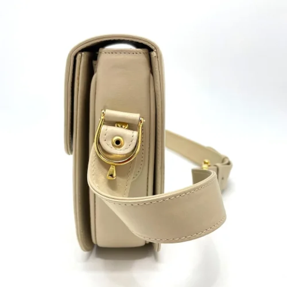 Celine Vintage Pre-owned Leather celine-bags Beige Dames