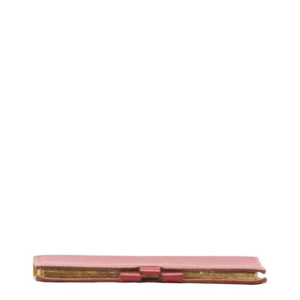 Hermès Vintage Pre-owned Leather wallets Red Dames