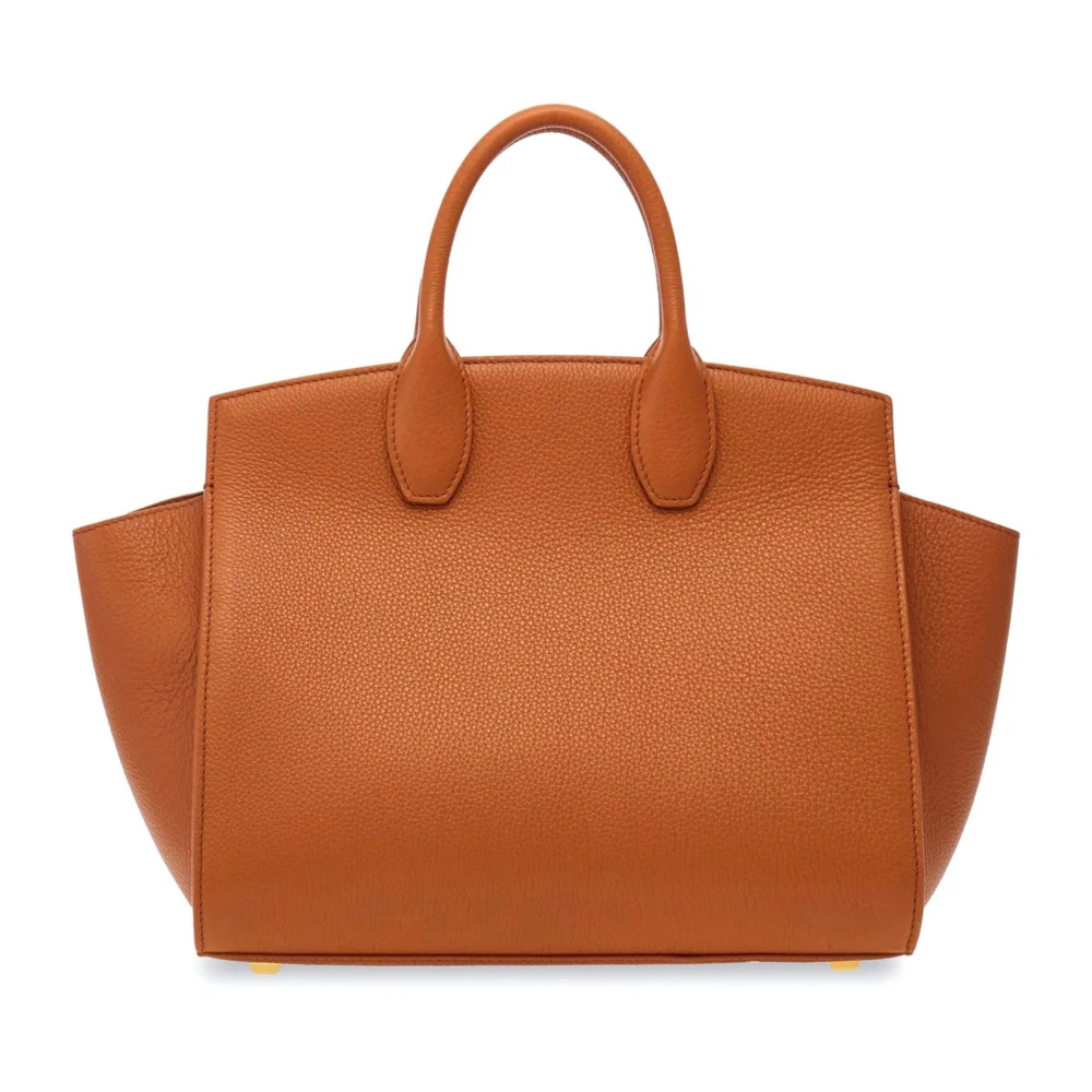 Salvatore Ferragamo Zachte Studio Tas in Cognac Leer Brown Dames