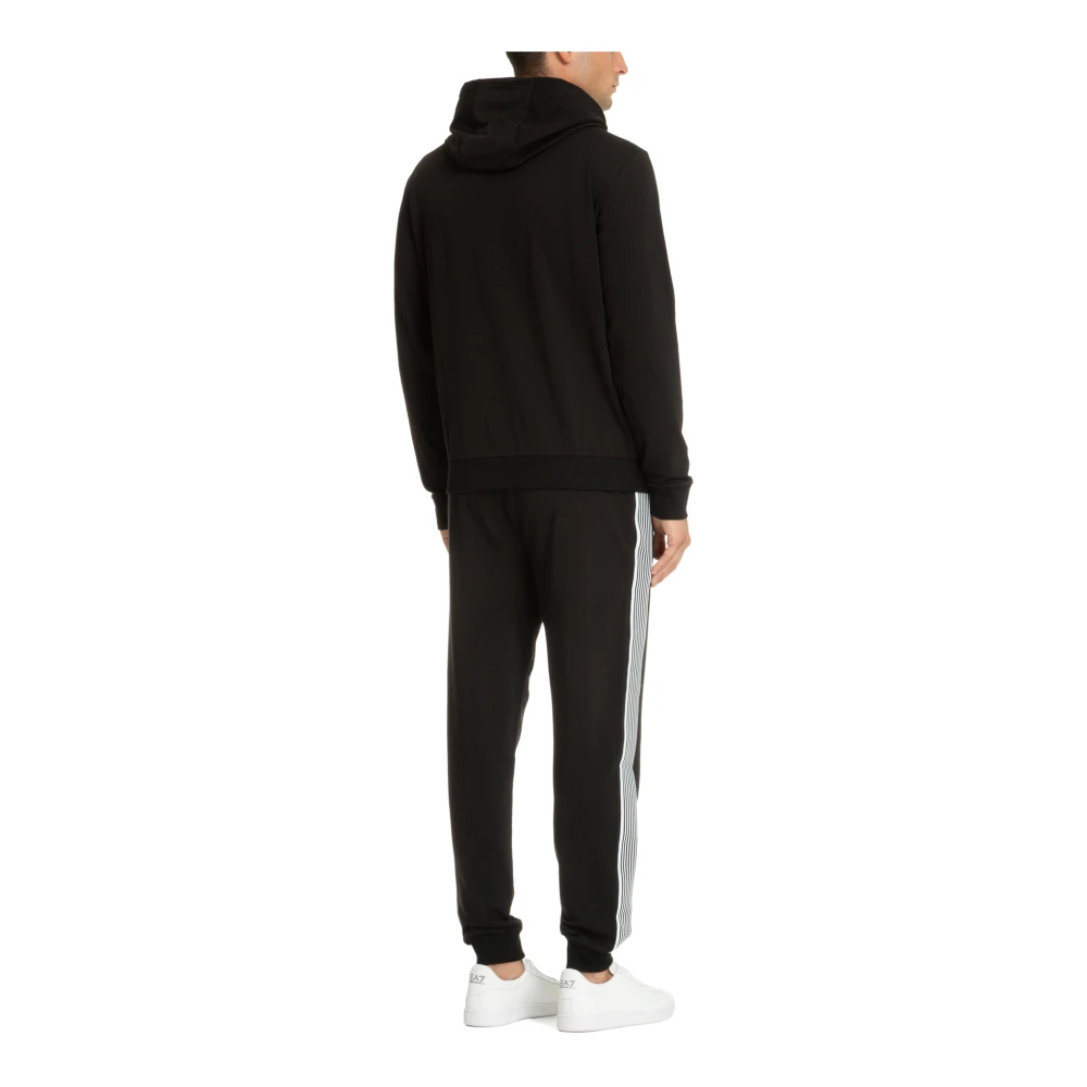 Emporio Armani EA7 Effen Tracksuit met Capuchon en Logo Black Heren