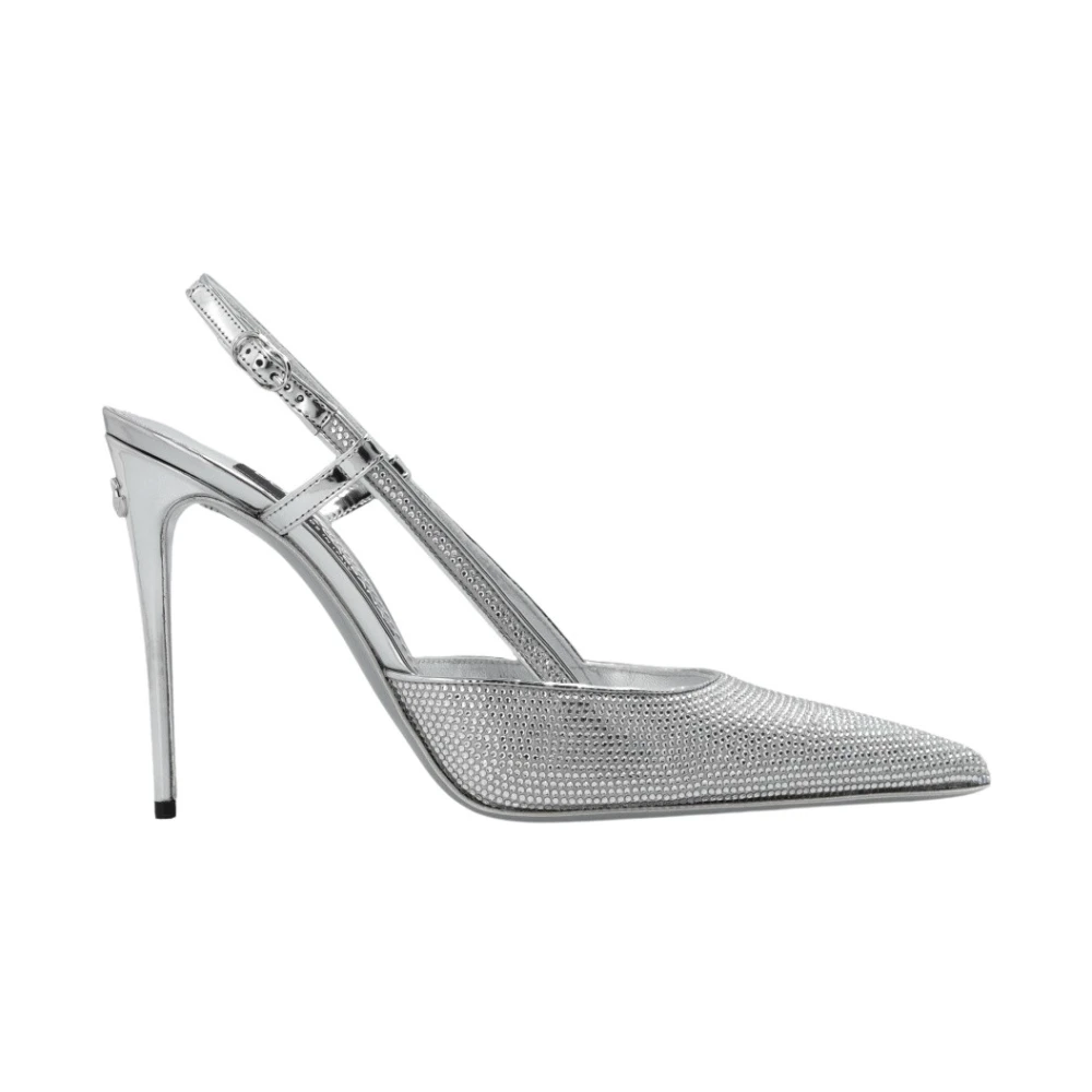 Dolce & Gabbana Women's Gray Pumps With Crystals - Pumps - 4 Uk - Shoes