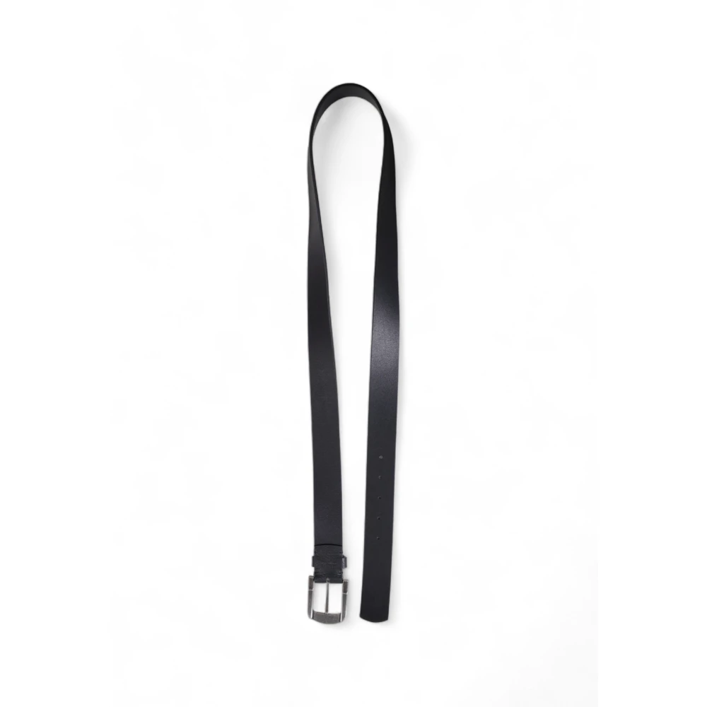 Calvin Klein Klassieke Leren Riem Herfst Winter Collectie Black Heren