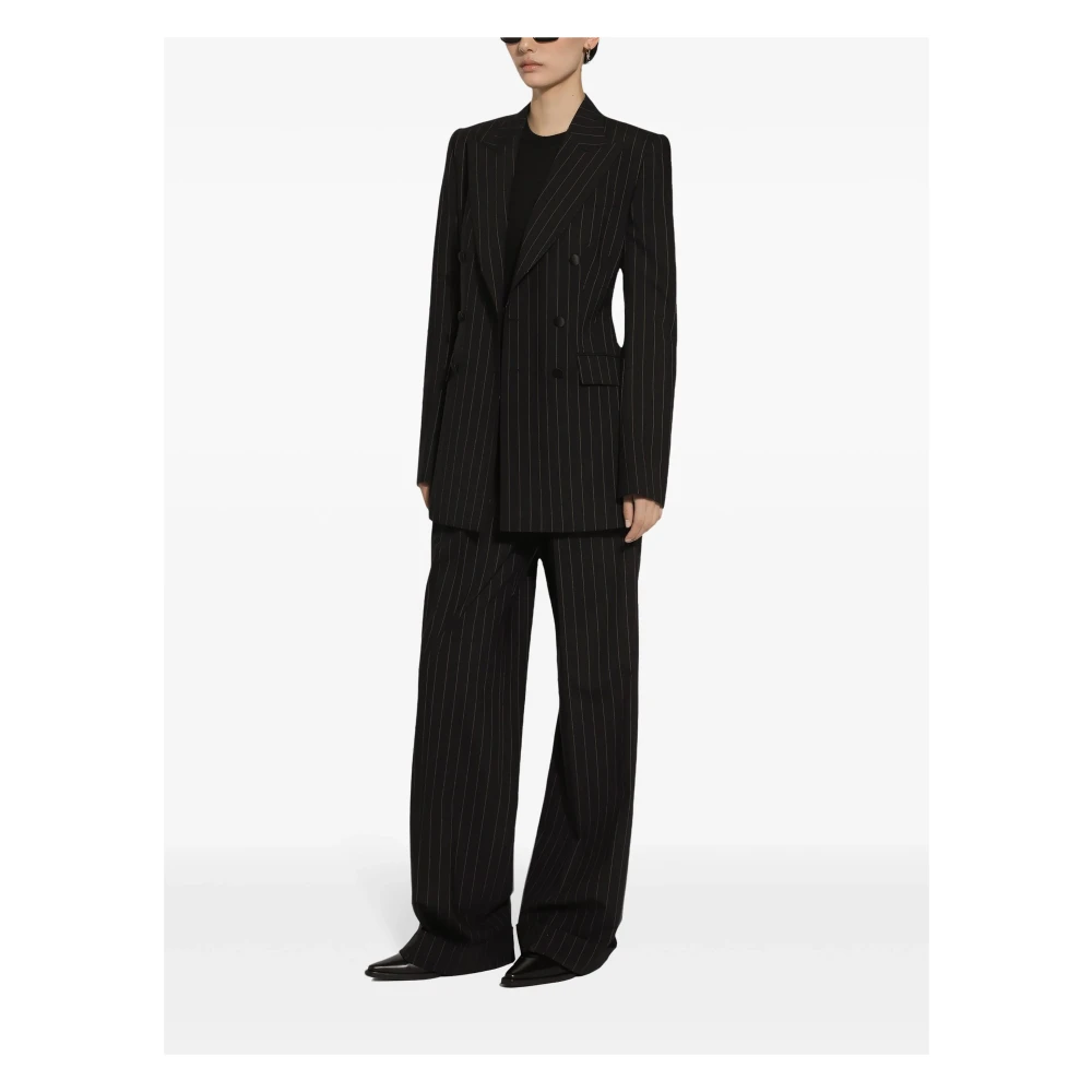 Dolce & Gabbana Gestreepte Broek voor Mannen Black Dames