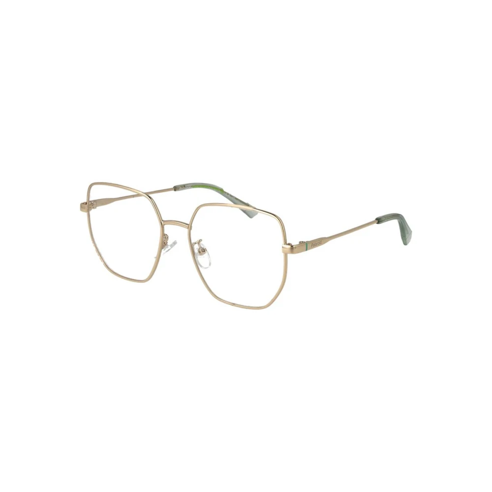 Polaroid Women's Yellow Glasses, One Size, Full-Rim Metal Square Optical Frame