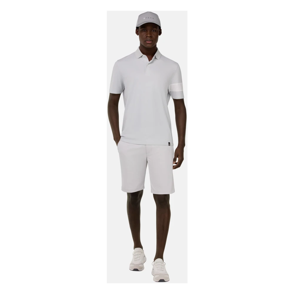 Boggi Milano B Tech Stretch Nylon Bermuda Shorts Beige Heren