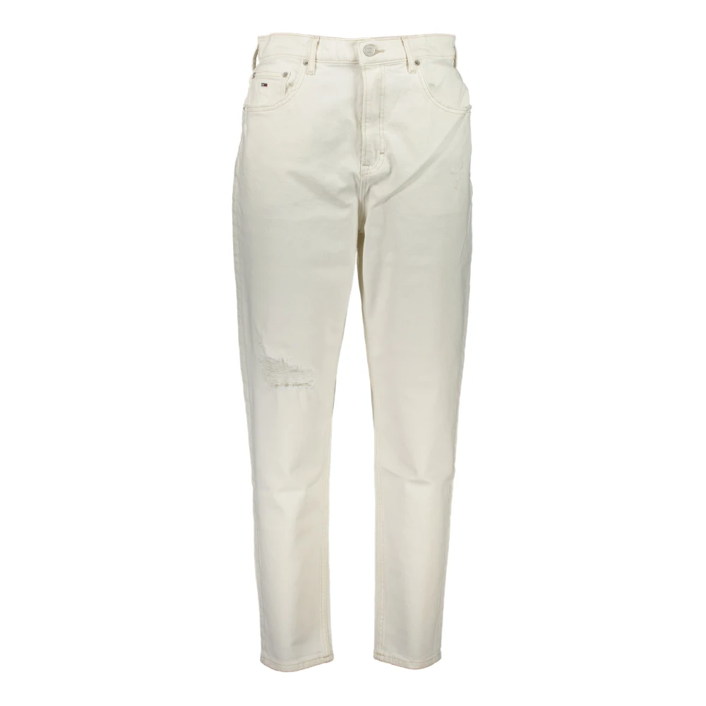 Tommy Hilfiger Hoge Tapered Mom Jeans Wit Denim White Dames
