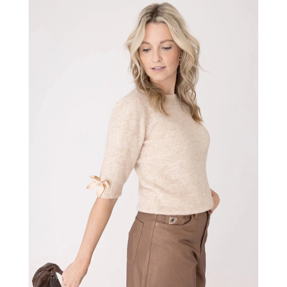 Anna Van Toor Stijlvolle Pullover Sweater Beige Dames