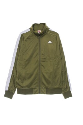slim-mens-track-jacket-green-military-white