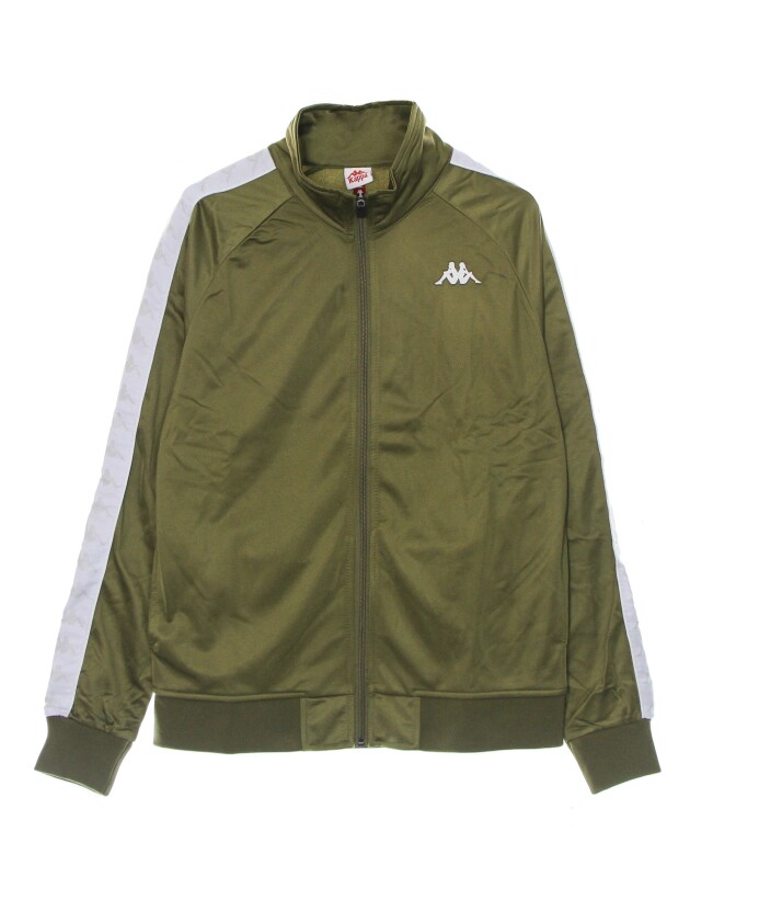 slim-mens-track-jacket-green-military-white