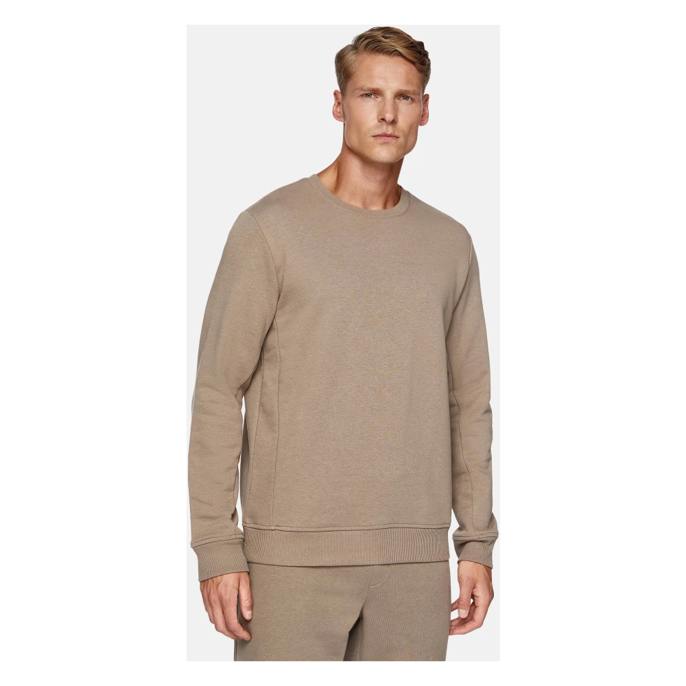 Boggi Milano Katoenmix Crew Neck Sweater White Heren