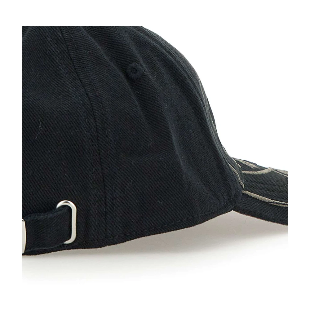 Diesel Zwarte baseballpet met duifgrijze bies Black Heren
