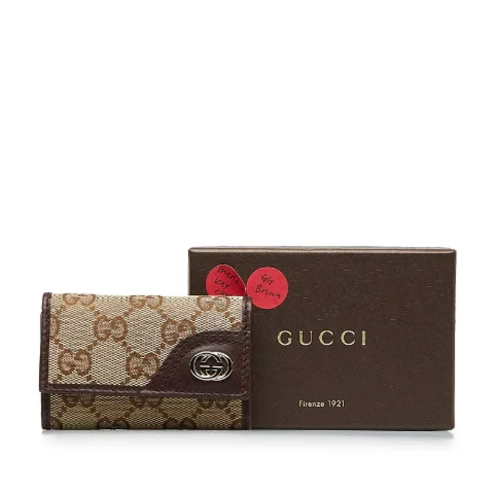 Gucci Vintage Pre-owned Canvas key-holders Brown Dames