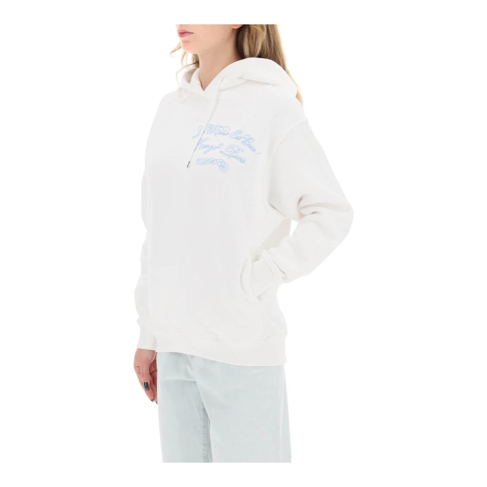 Kenzo Geborduurde hoodie met Travel embleem White Dames