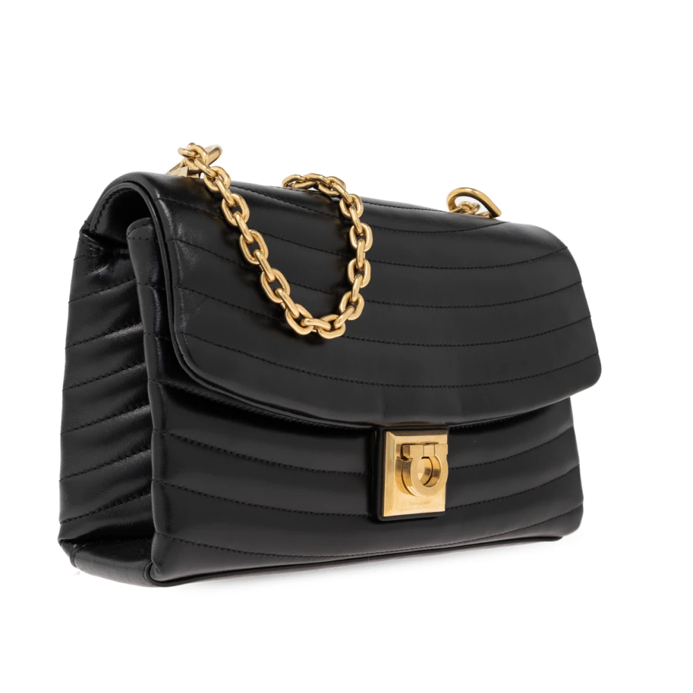 Salvatore Ferragamo Gewatteerde schoudertas Black Dames