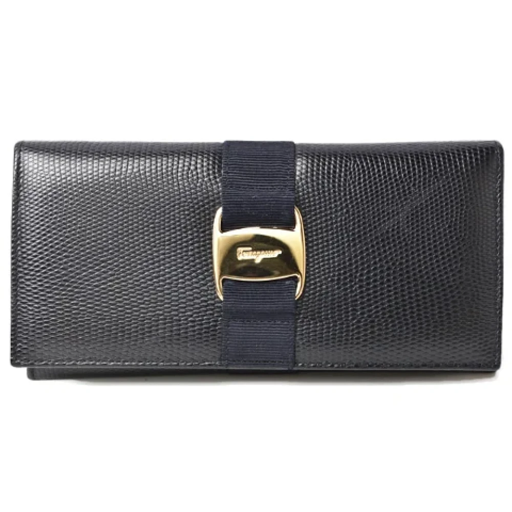 Salvatore Ferragamo Pre-owned Leather wallets Black Dames