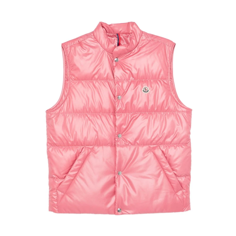 Moncler Gilet Imbottito Restigo - Male - Waistcoats - Pink - L - Jackets