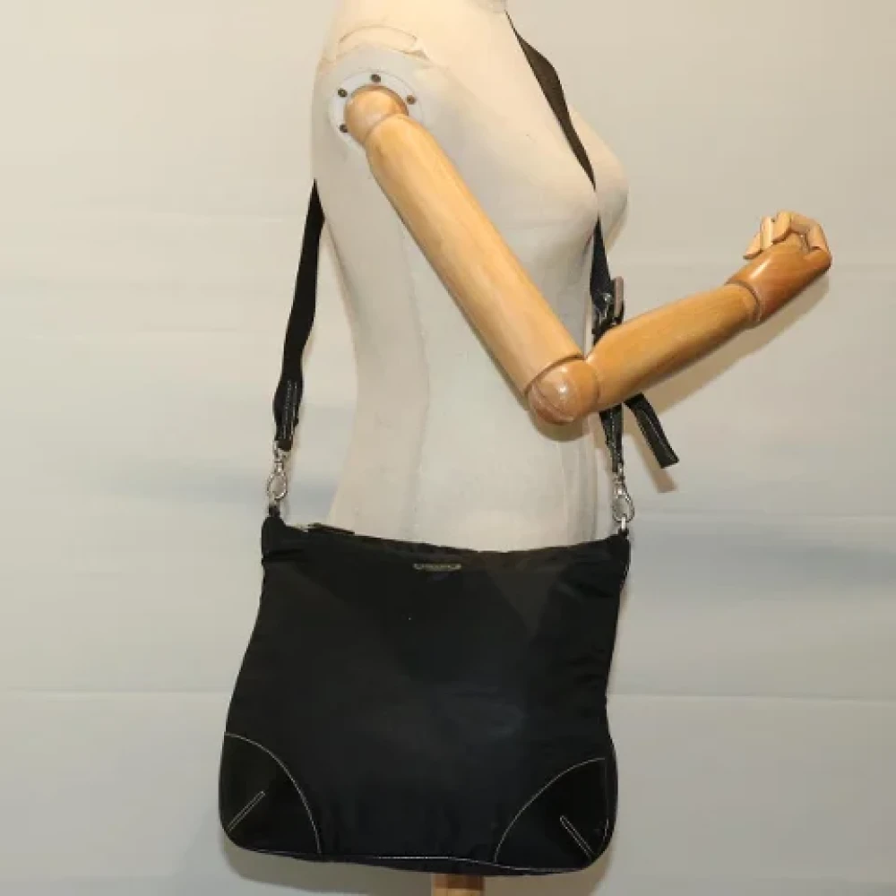 Prada Vintage Pre-owned Canvas prada-bags Black Dames