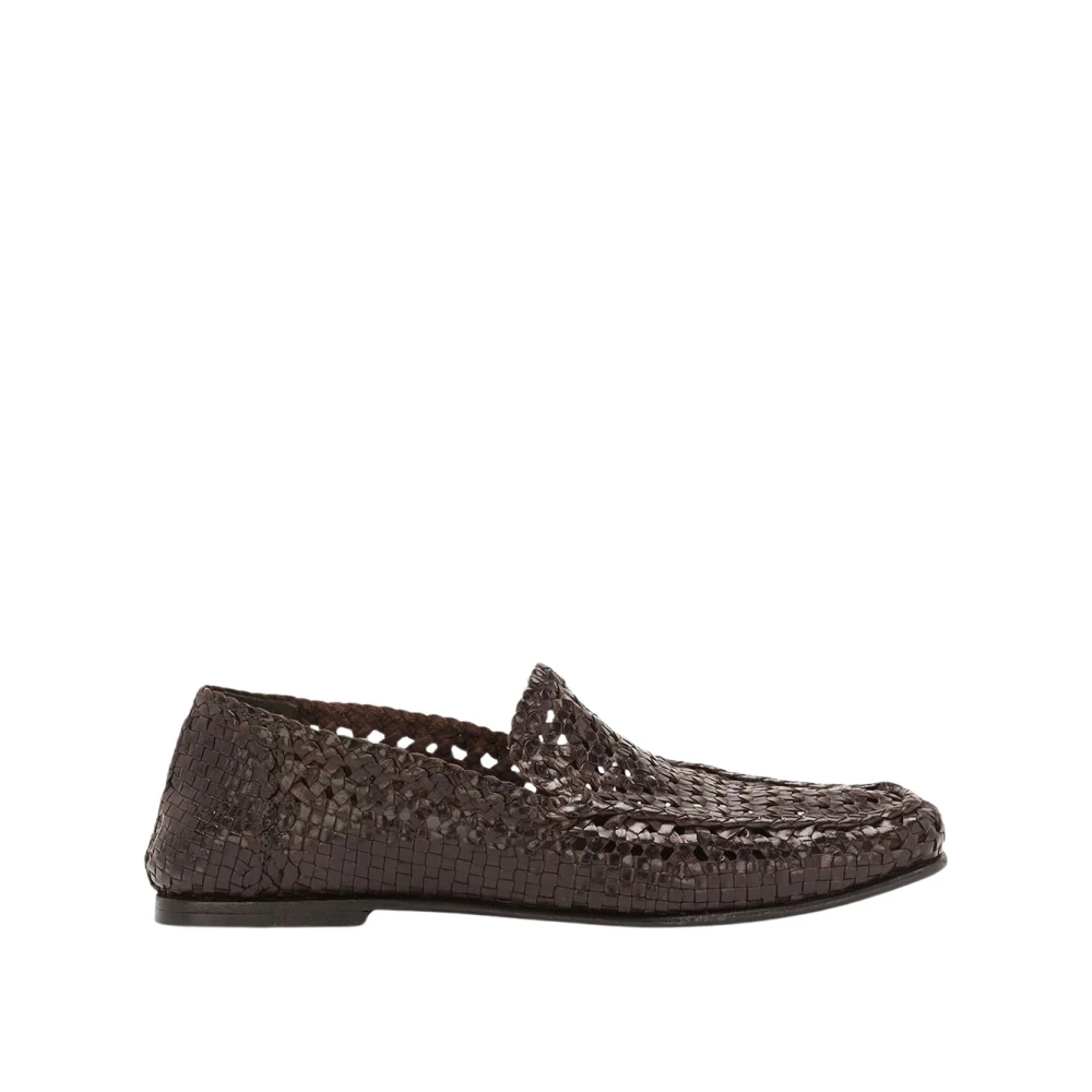 Dolce & Gabbana Brun Stiliga Loafers För Män