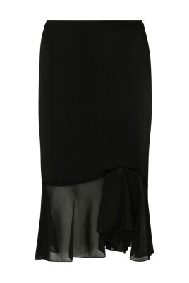 black-midi-skirt-with-irregular-ruffles