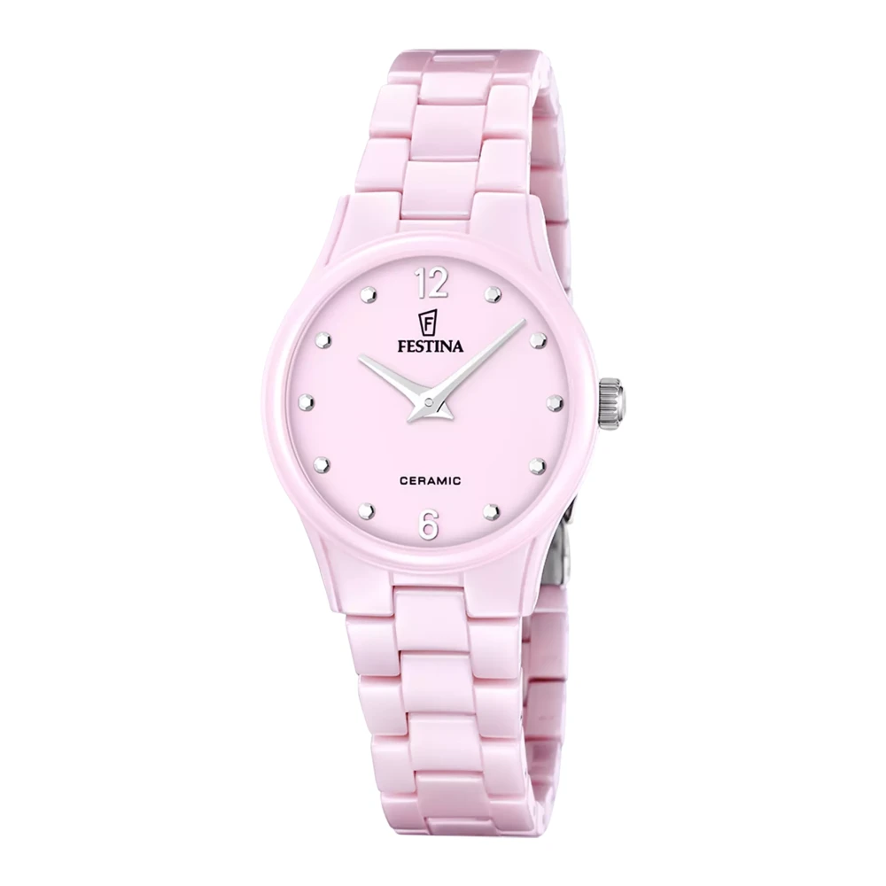 Festina Unisex Rosa - Orologio Rotondo In Ceramica - Accessories - One Size