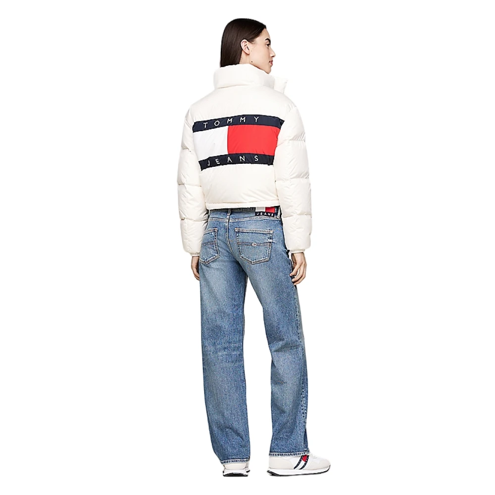 Tommy Jeans Witte Donsjas voor Vrouwen White Dames