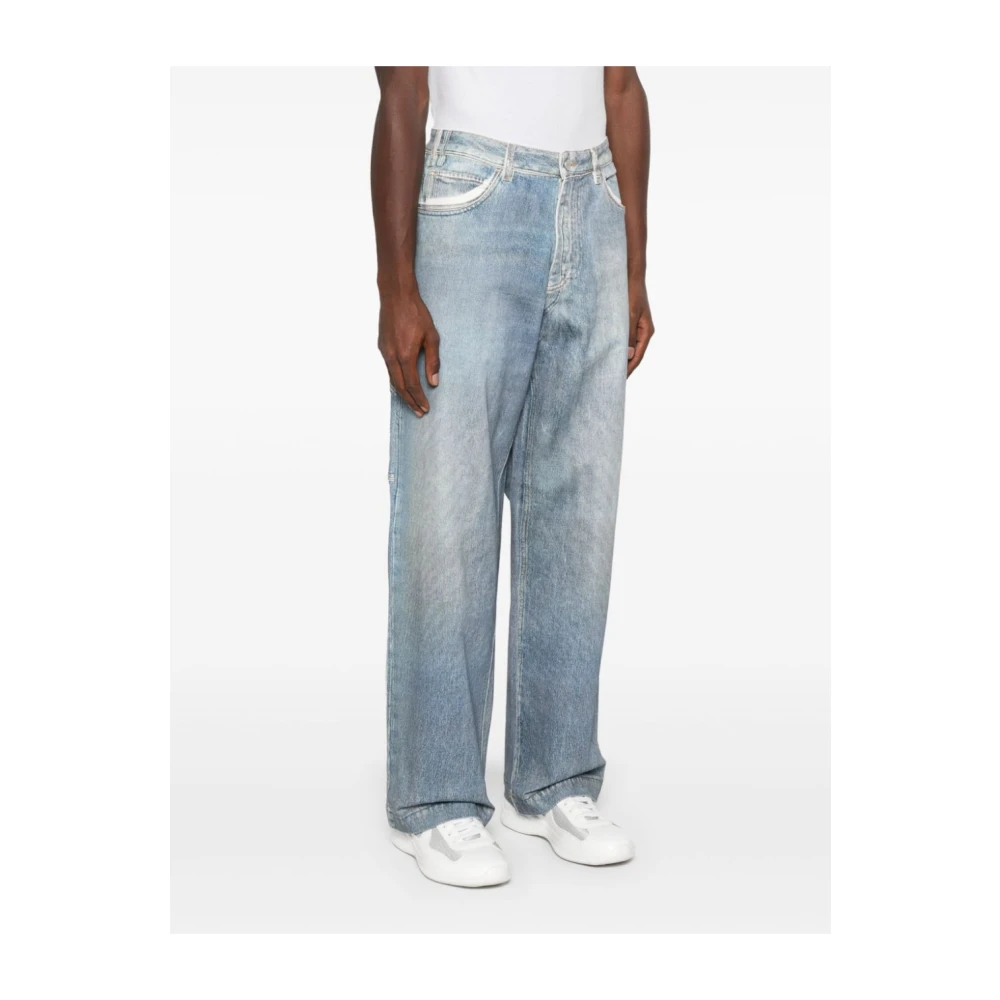 Emporio Armani Blauwe Jeans met Cargo Zakken Blue Heren
