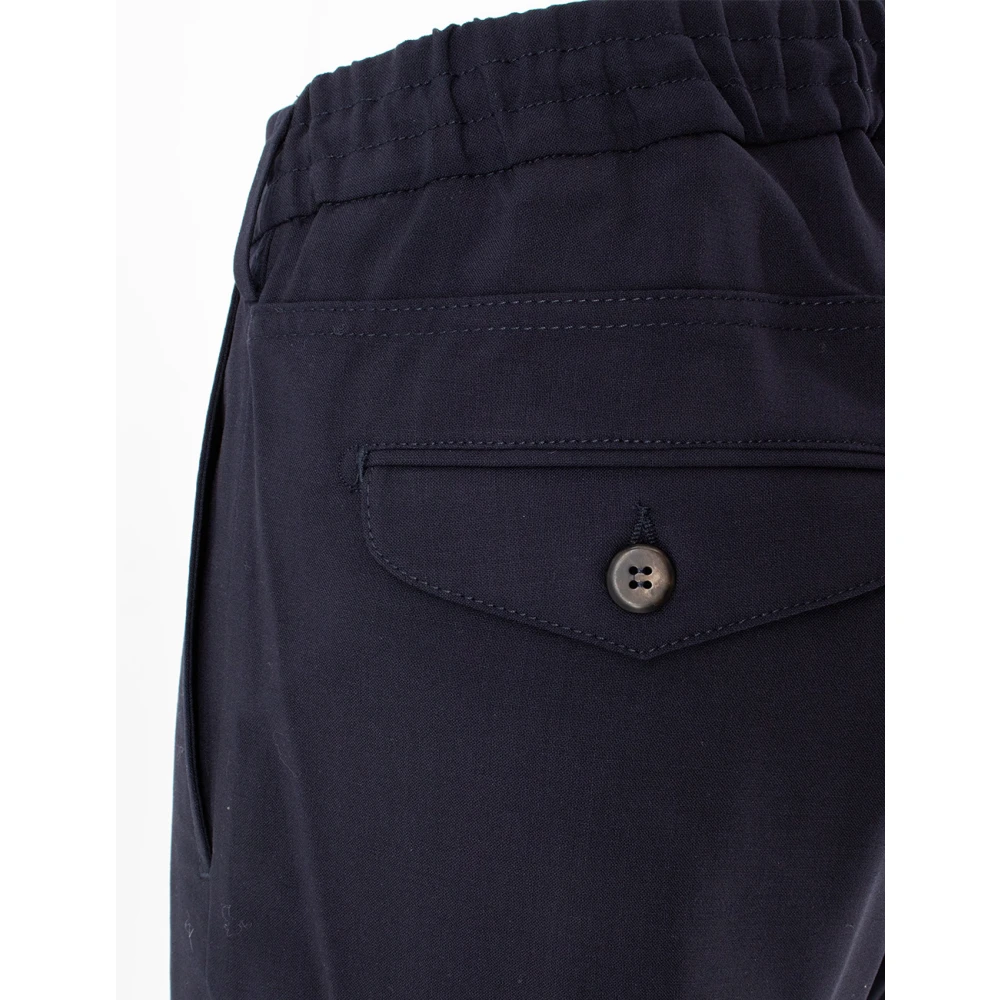 Eleventy Gestreepte elastische joggerbroek Black Heren