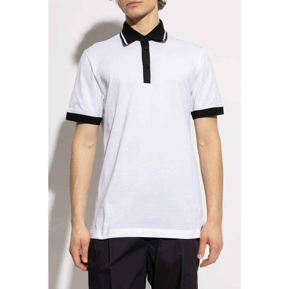 Dolce & Gabbana Polo met bedrukt logo White Heren