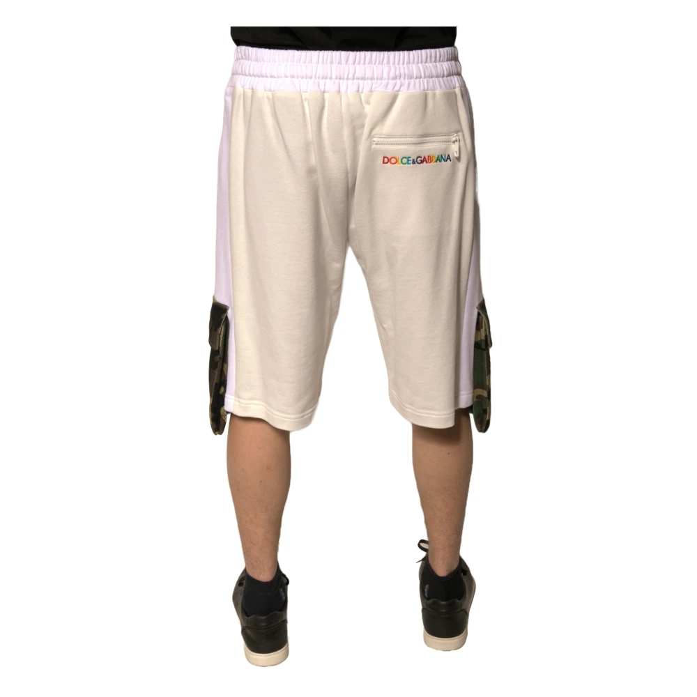 Dolce & Gabbana Casual Cargo Bermuda Shorts met Koordsluiting Beige Heren