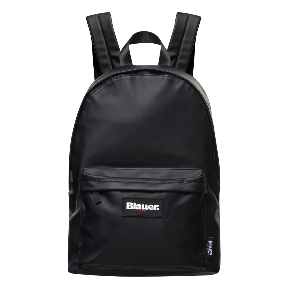 Blauer Men's Black Backpacks, One Size, Coated Backpack With Adjustable Straps