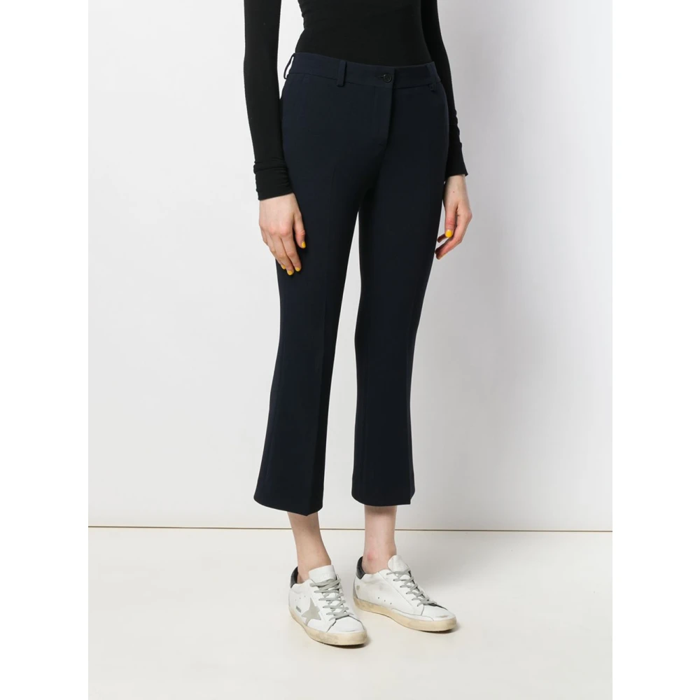 Alberto Biani Blauwe Stretch Bell Bottom Broek Blue Dames