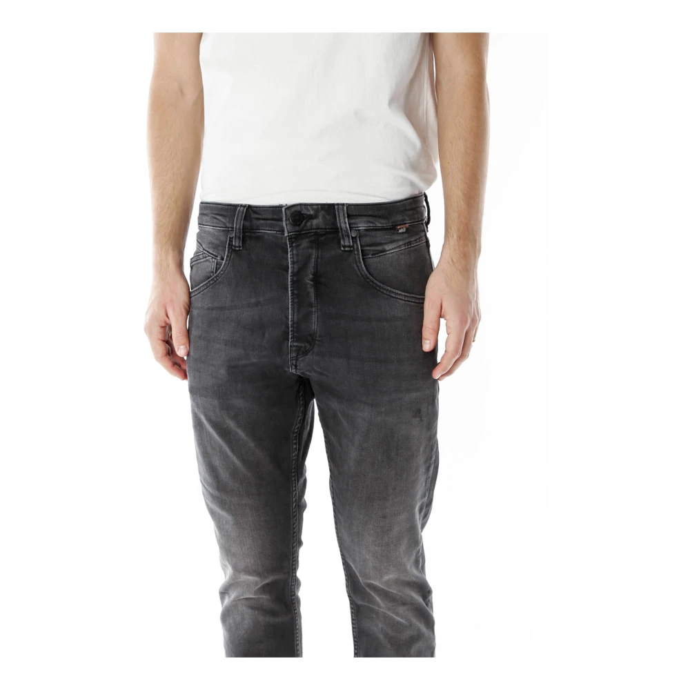 Gabba Mid Waist Tapered Fit Jeans Gray Heren