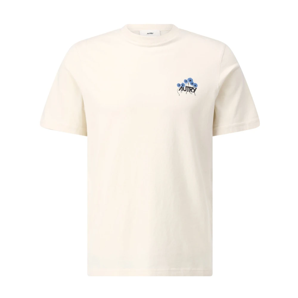 Autry Logo Print T-Shirt Beige Heren