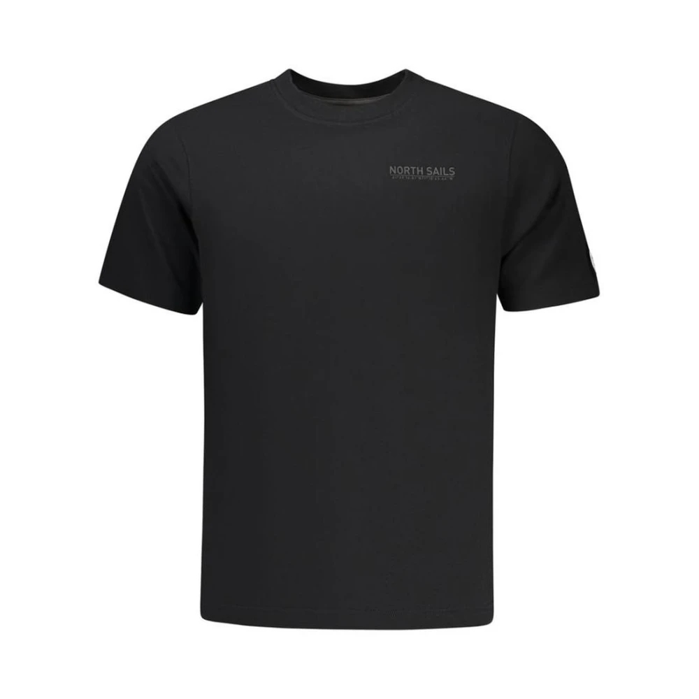 North Sails Cotton Crewneck Graphic T-Shirt - Male - T-Shirts - Black - S - Tops