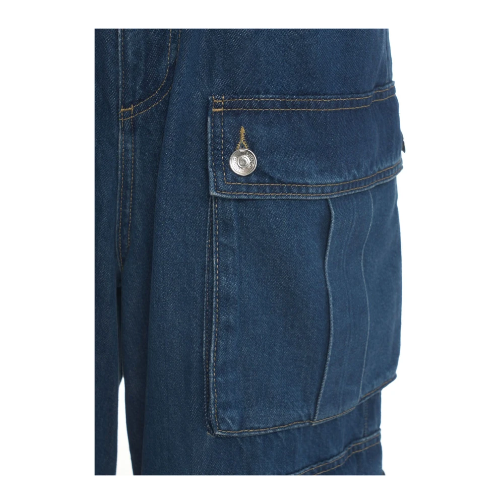 Liu Jo Cargo Denim Overall met Rits Blue Dames