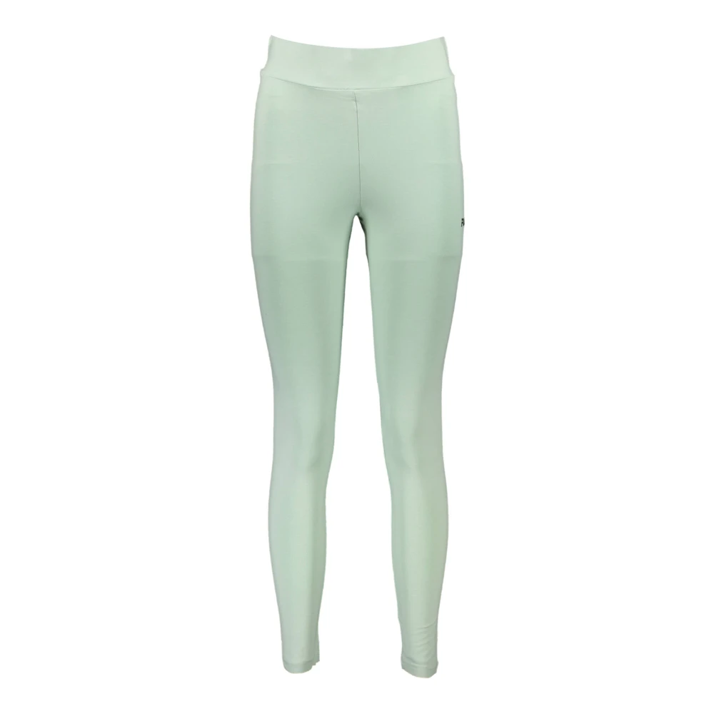 Fila Grön Broderade Leggings med Elastisk Midja Green, Dam