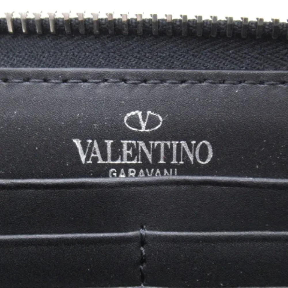 Valentino Vintage Pre-owned Leather wallets Black Heren