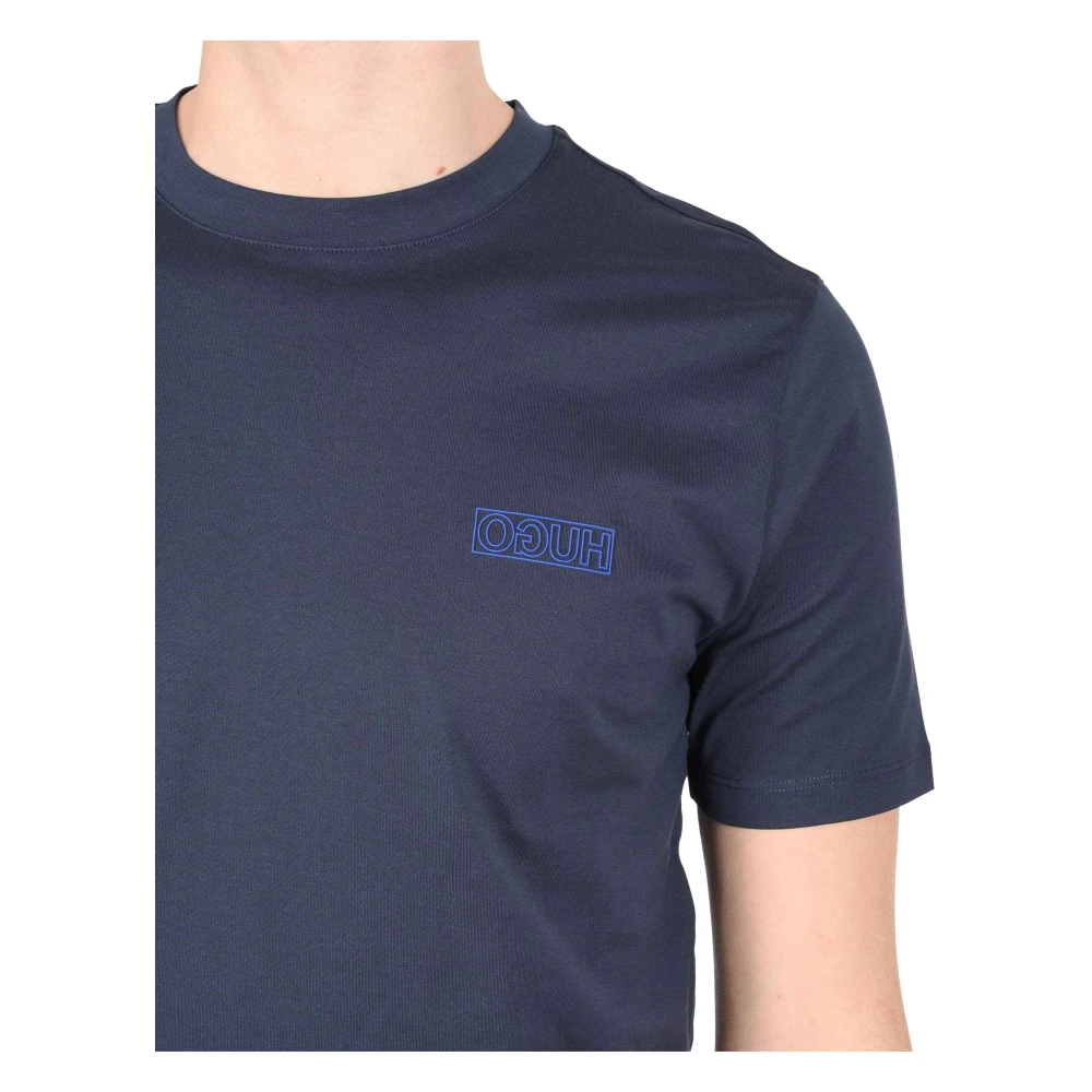 Hugo Boss Heren T-shirt donkerblauw katoen Blue Heren