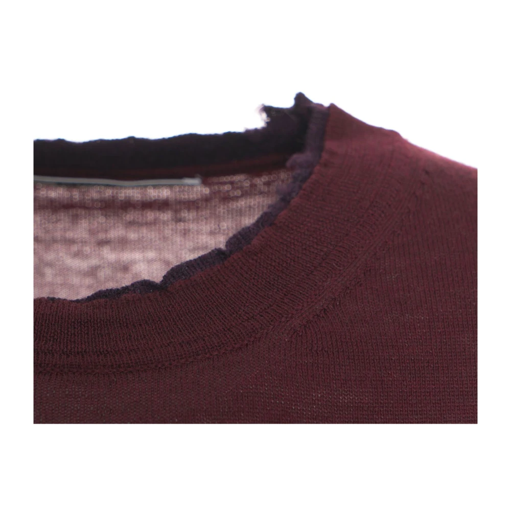 Mauro Grifoni Rode Gebreide Kleding Aw24 Handwas Brown Heren
