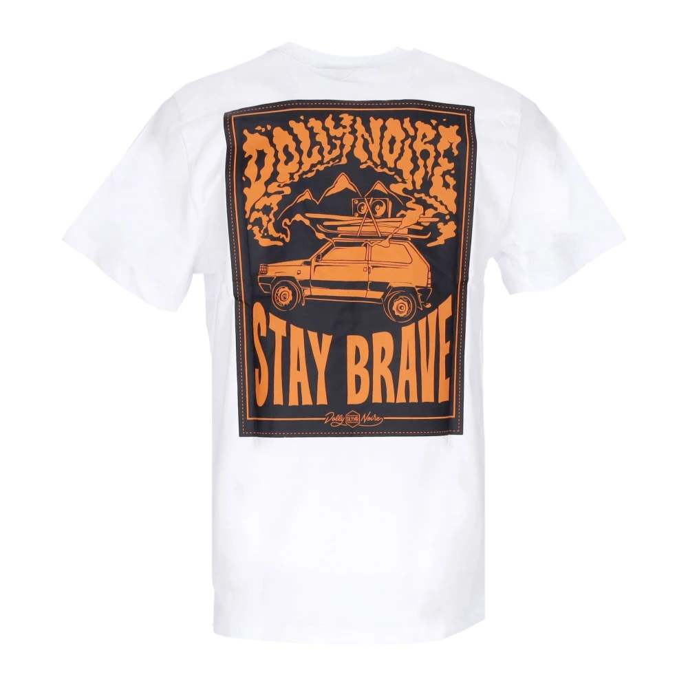 Dolly Noire Witte Heren Tee met Geborduurde Logo's White Heren