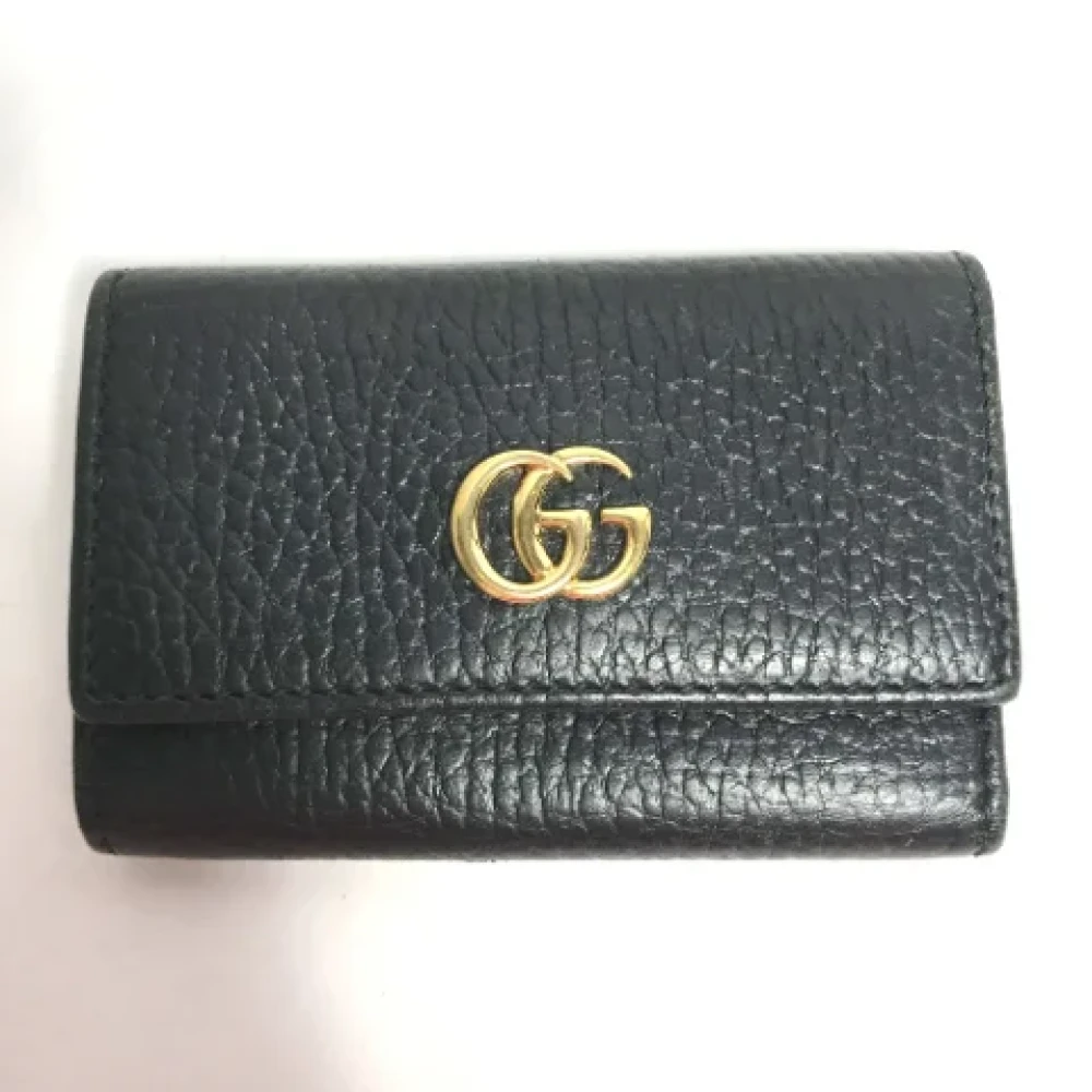 Gucci Vintage Pre-owned Leather key-holders Black Dames