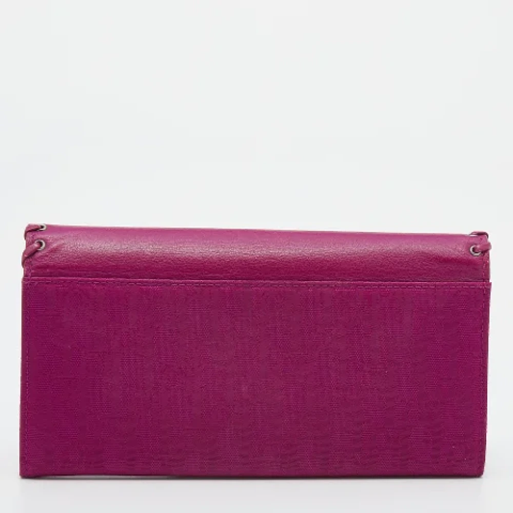 Dior Vintage Pre-owned Canvas wallets Pink Dames