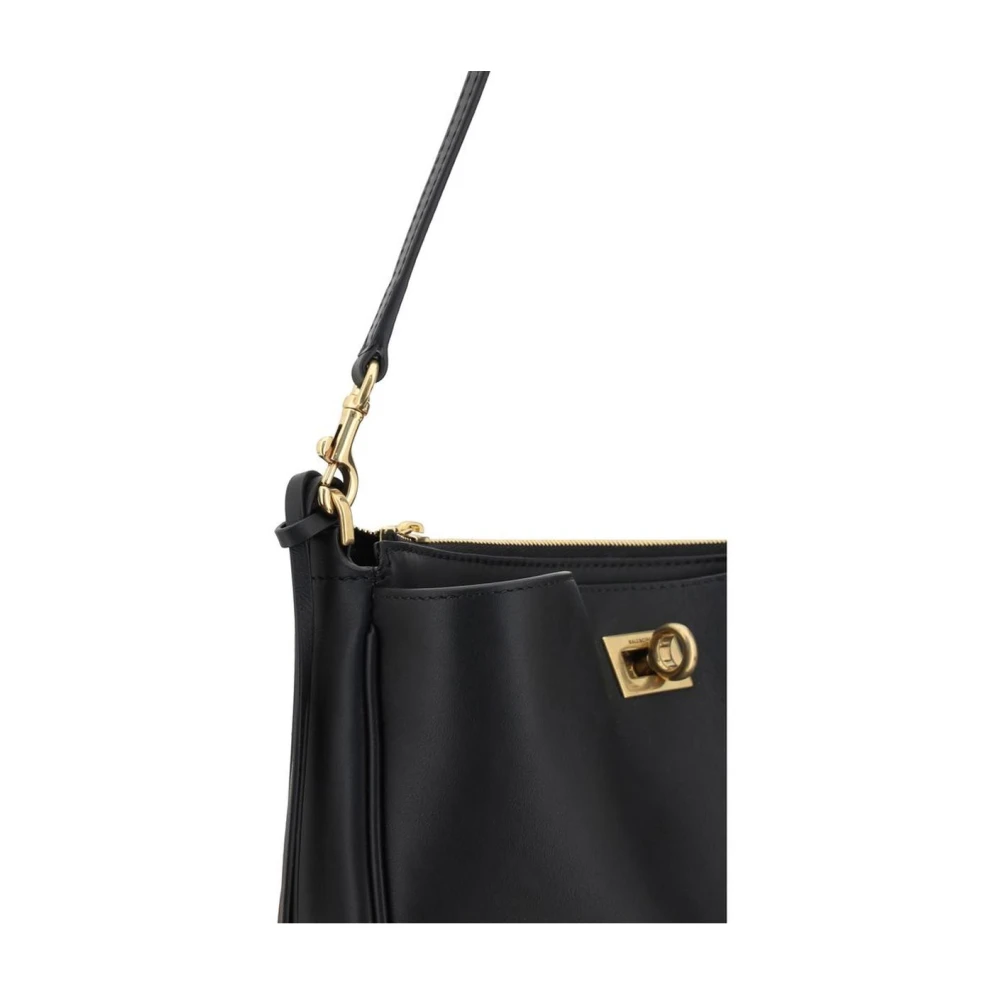 Balenciaga Leren schoudertas met verstelbare band Black Dames