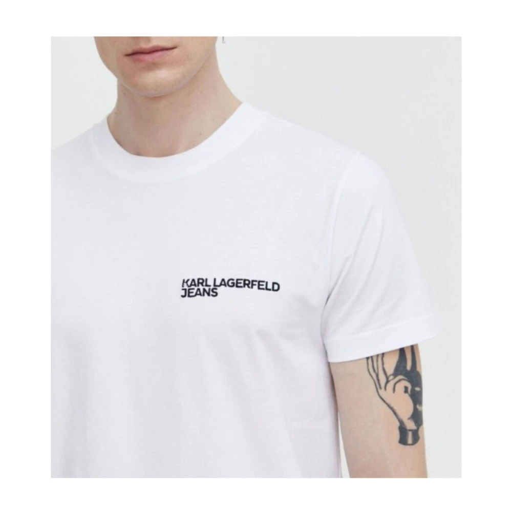 Karl Lagerfeld Heren Slim Fit Korte Mouw T-Shirt White Heren