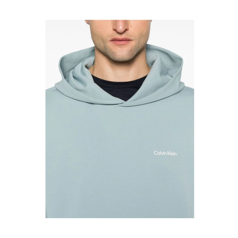 Calvin Klein Blauwe Hoodie Klassieke Stijl Blue Heren