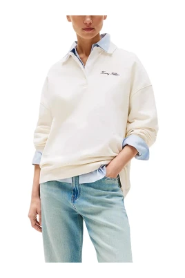 Klassisk långärmad sweatshirt med rund hals