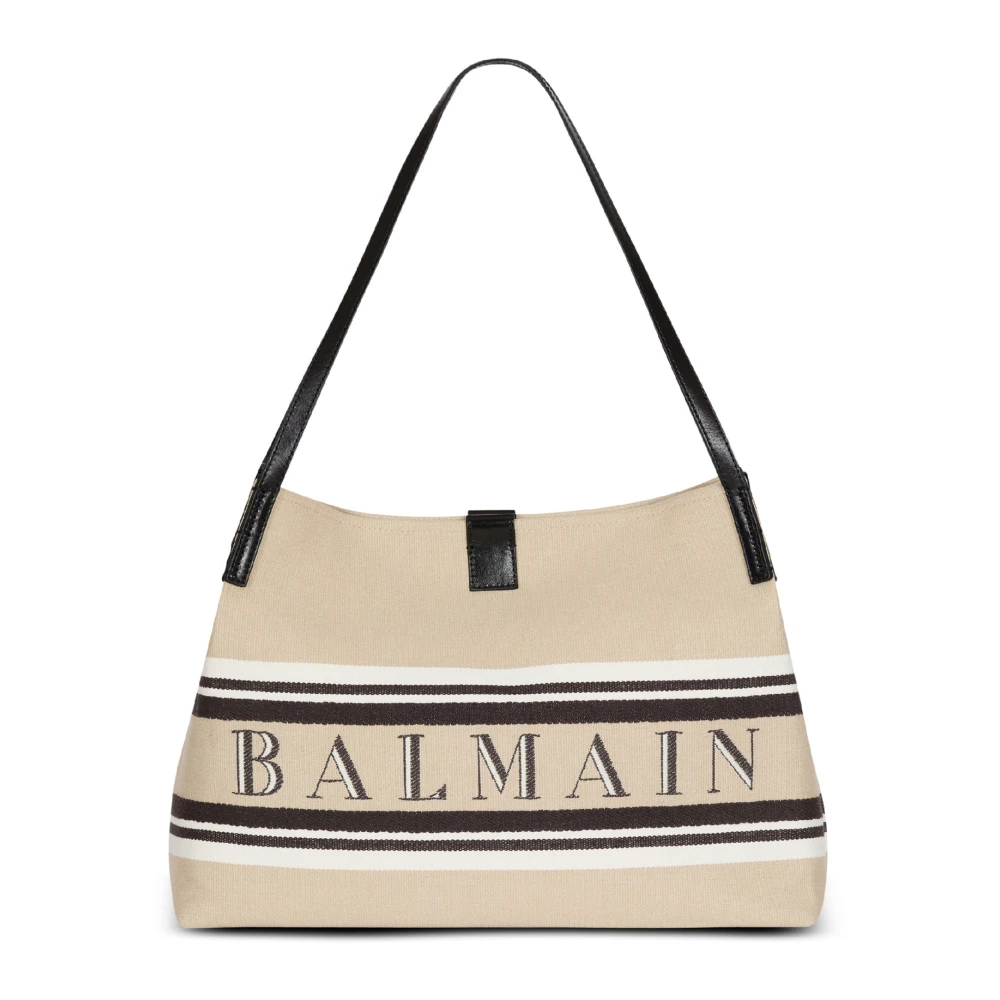 Balmain Women's Beige Medium Release Shopper Bag