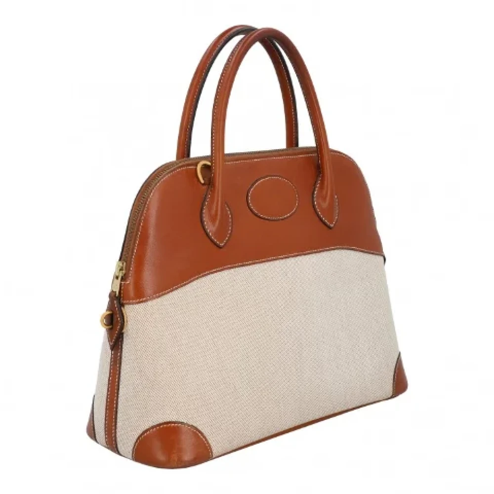 Hermès Vintage Pre-owned Leather handbags Beige Dames